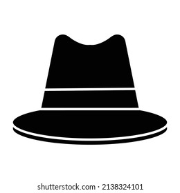 Cowboy hat Glyph Style vector icon which can easily modify or edit 