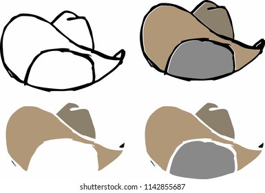 cowboy hat graphic design vector art