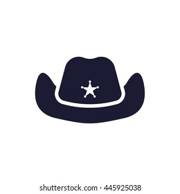 Silhouette Sheriff Hat Icon Vector Isolated Stock Vector (Royalty Free ...