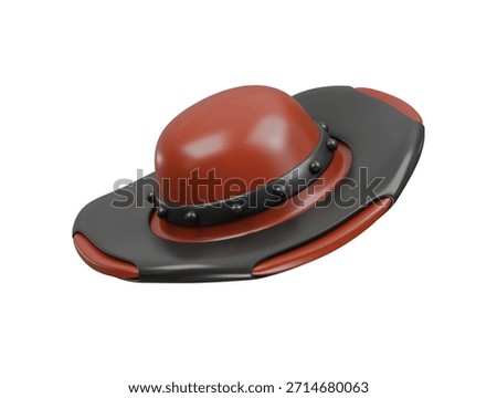 cowboy hat icon 3d illustration render