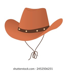 Cowboy hat icon. Cowboy aesthetic concept. Wild west, country style. Flat vector illustration isolated on white background.