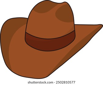 Cowboy hat icon. Cowboy aesthetic concept. Wild west, country style. Flat vector illustration isolated on white background