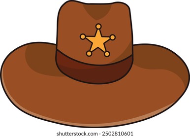 Cowboy hat icon. Cowboy aesthetic concept. Wild west, country style. Flat vector illustration isolated on white background