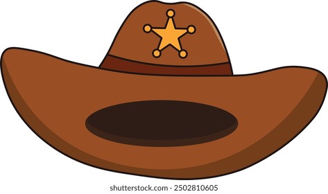 Cowboy hat icon. Cowboy aesthetic concept. Wild west, country style. Flat vector illustration isolated on white background