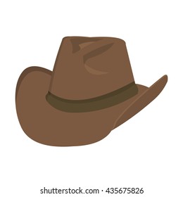 Cowboy hat icon cartoon. Singe western icon from the wild west collection.