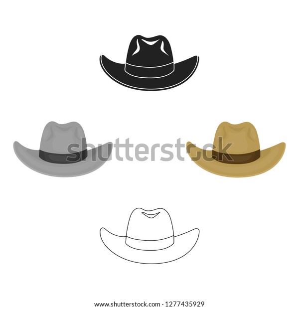 Cowboy Hat Icon Cartoon Style Isolated Stock Vector (Royalty Free ...