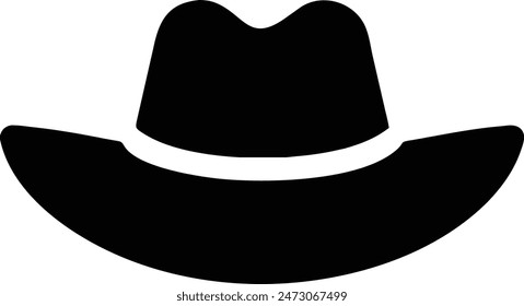 Cowboy Hat Icon complete editable color vector