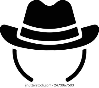 Cowboy Hat Icon complete editable color vector