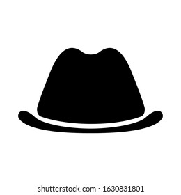 Cowboy hat icon design. Retro fashion hat icon in trendy flat style design. Vector illustration.