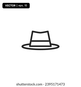 cowboy hat icon, horse rider hat, on a white background. vector eps 10