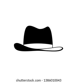 cowboy hat icon illustration, vector cowboy hat silhouette - Vector