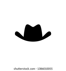 cowboy hat icon illustration, vector cowboy hat silhouette - Vector