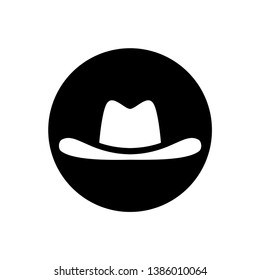 cowboy hat icon illustration, vector cowboy hat silhouette - Vector