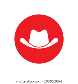 cowboy hat icon illustration, vector cowboy hat silhouette - Vector