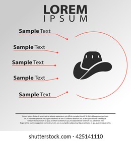 cowboy hat icon. cowboy hat infographics template