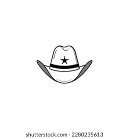 Cowboy hat icon isolated vector graphics