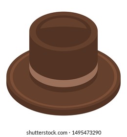 Cowboy hat icon. Isometric of cowboy hat vector icon for web design isolated on white background