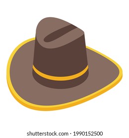 Cowboy hat icon. Isometric of Cowboy hat vector icon for web design isolated on white background