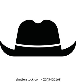 Cowboy hat icon. Linear vector icon in a flat style. hat cowboy icon