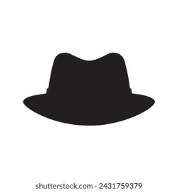 Cowboy hat icon man . black vector old collection design.