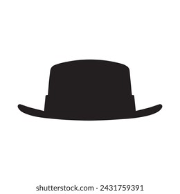 Cowboy hat icon man . black vector old collection design.