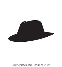 Cowboy hat icon man . black vector old collection design.