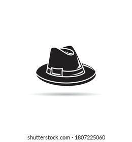 cowboy hat icon on white background vector