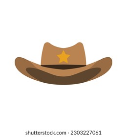 cowboy hat icon on white background, vector illustration