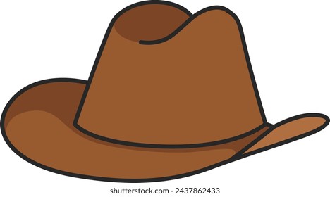 cowboy hat icon over white background. colorful design. vector illustration