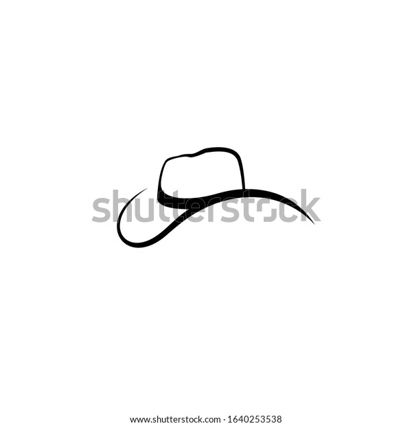 Cowboy Hat Icon Retro Hat Emblem Stock Vector (Royalty Free) 1640253538