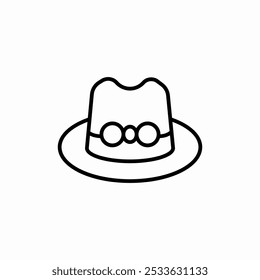 cowboy hat icon sign vector