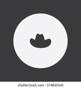 Cowboy Hat icon silhouette vector illustration

