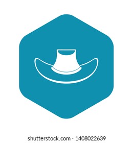 Cowboy hat icon. Simple illustration of cowboy hat vector icon for web