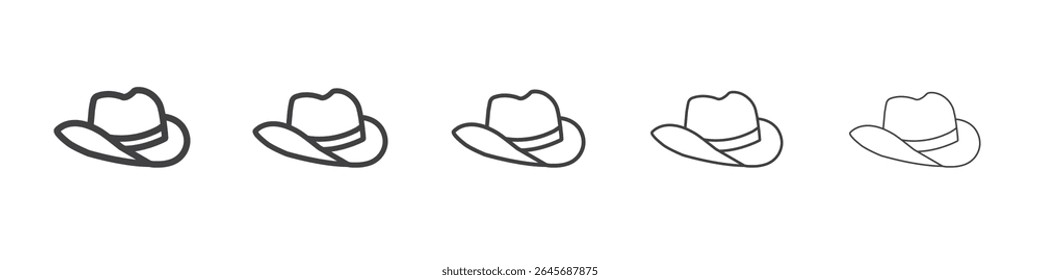 cowboy hat icon simple illustration logo art