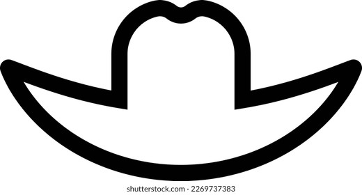 cowboy hat icon . stetson hat icon art vector icon for apps and websites