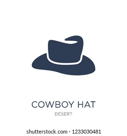 Cowboy Hat icon. Trendy flat vector Cowboy Hat icon on white background from Desert collection, vector illustration can be use for web and mobile, eps10