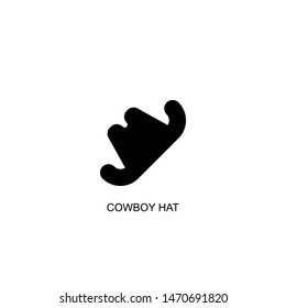 cowboy hat icon vector black design