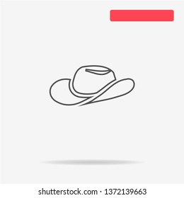 Cowboy hat icon. Vector concept illustration for design.