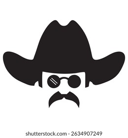 chapéu de cowboy ícone vetor design