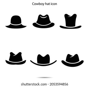 Cowboy hat icon vector illustration graphic on background