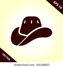 cowboy hat icon. cowboy hat vector illustration