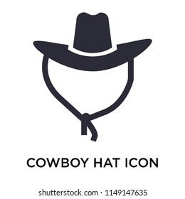 Cowboy hat icon vector isolated on white background for your web and mobile app design, Cowboy hat logo concept