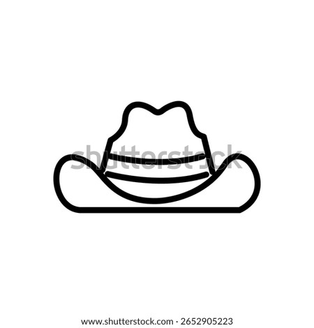cowboy hat icon vector, line style icon