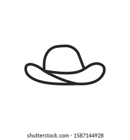 Cowboy hat icon vector logo symbol illustration EPS 10