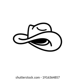 Cowboy Hat Icon Vector Logo Symbol