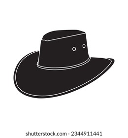 Cowboy hat icon vector logo design