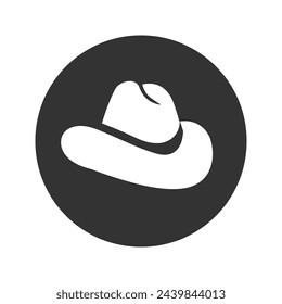 Diseño de logotipo vectorial de icono de sombrero vaquero