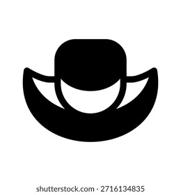 Ilustración de diseño de símbolo de Vector de icono de sombrero de vaquero