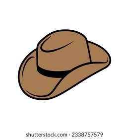 Vector de iconos de sombrero de vaca. signo de ilustración de occidente. Símbolo o logotipo de Texas.