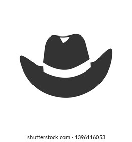 Cowboy Hat Icon Western Style Element Stock Vector (Royalty Free ...